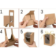 Kartonowe opakowanie na szklankę 8x8x10 cm z okienkiem