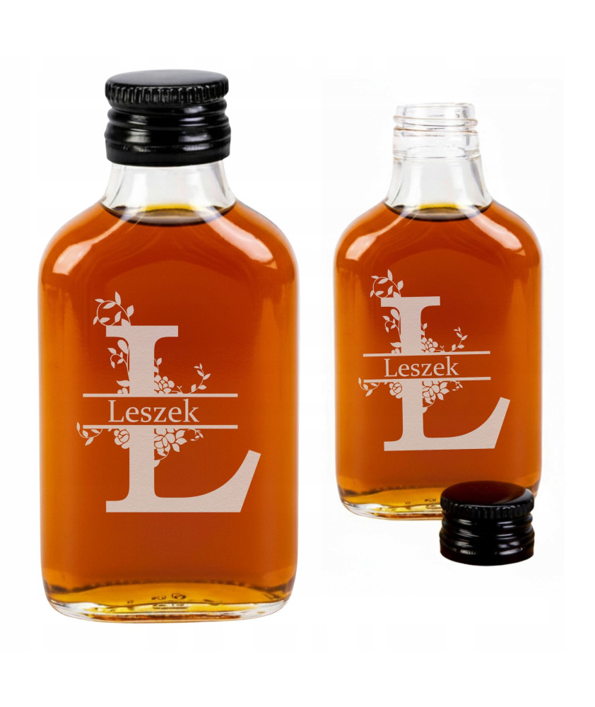 Butelka z grawerem monogramu 100 ml - Personalizowana z imieniem