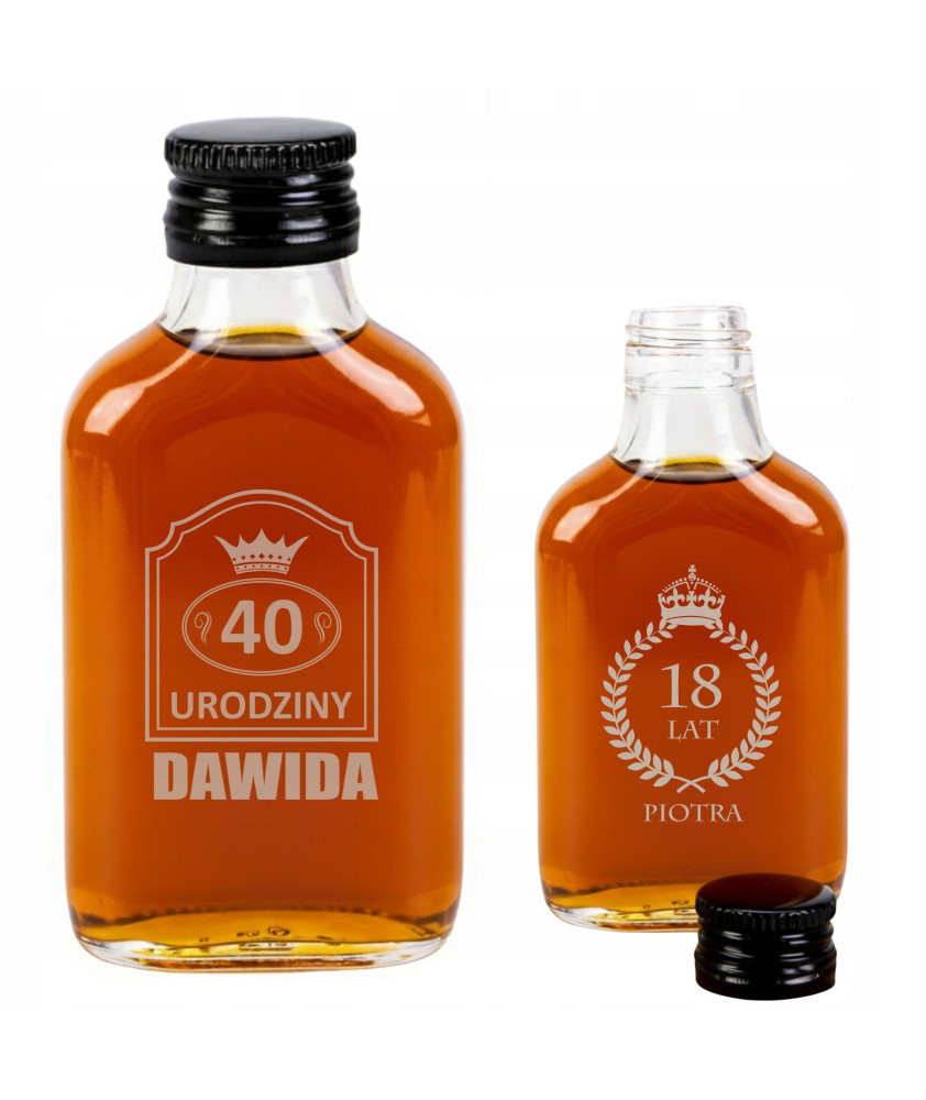 Butelka z grawerem 100 ml - Personalizowana na każdą okazję 18 30 40 50 60
