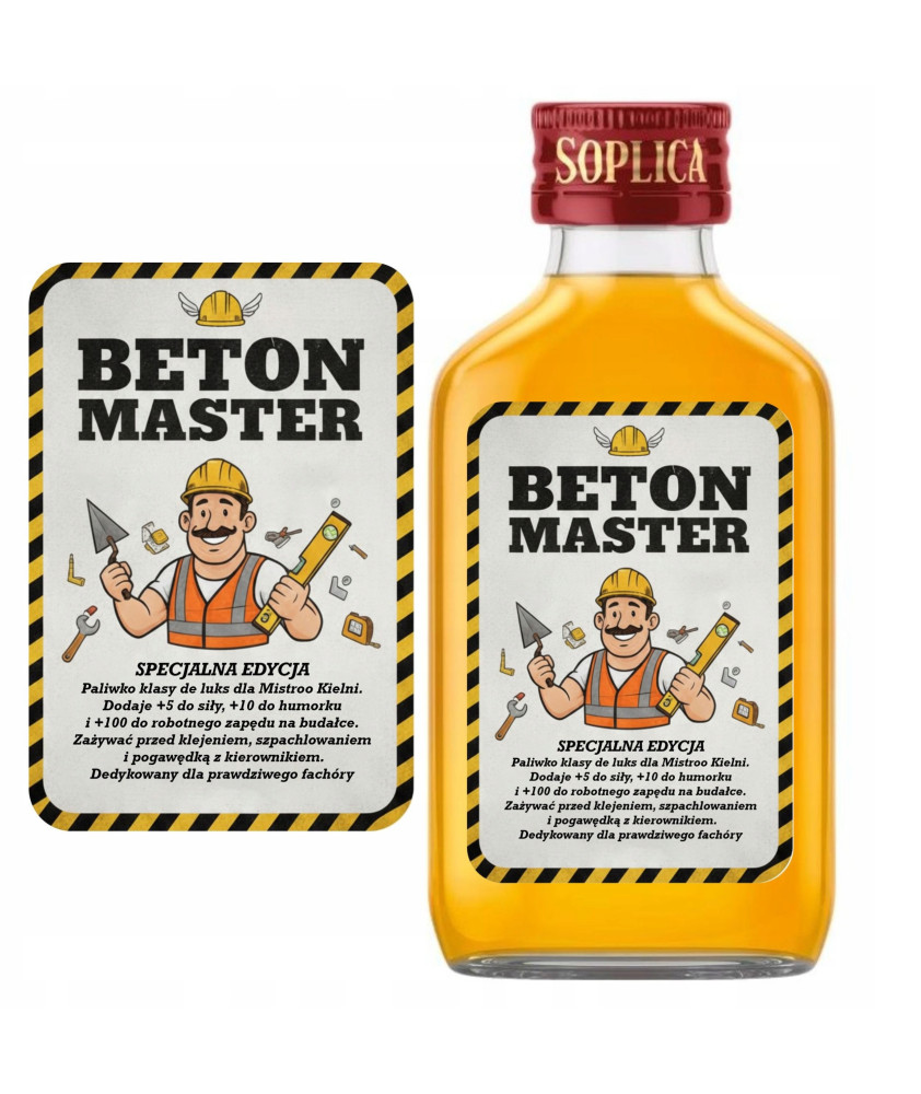 ETYKIETA „BETON MASTER” - SPECJALNA EDYCJA na butelkę 90ml