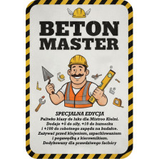 ETYKIETA „BETON MASTER” - SPECJALNA EDYCJA na butelkę 90ml