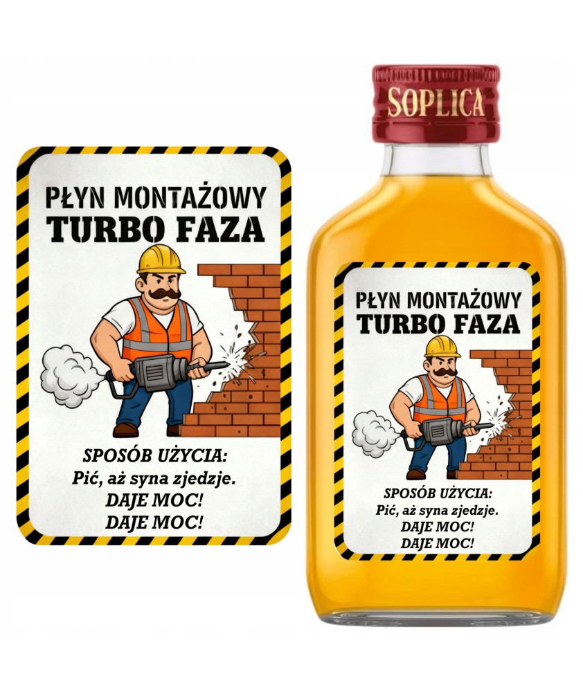 Etykieta PŁYN MONTAŻOWY TURBO FAZA - DLA MAJSTRÓW!
