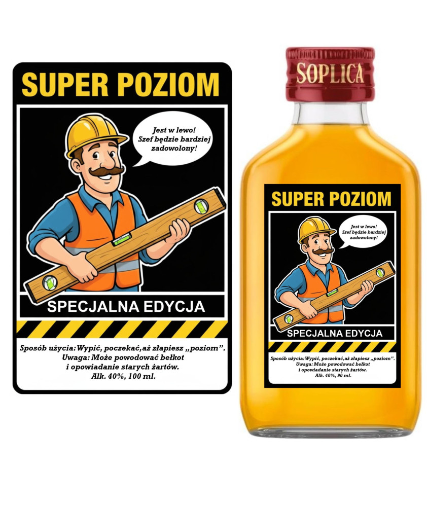 Etykieta SUPER POZIOM - Specjalna Edycja na butelkę 90ml