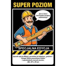 Etykieta SUPER POZIOM - Specjalna Edycja na butelkę 90ml