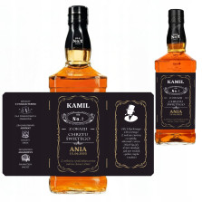 Etykieta na Whisky Chrzest Prezent dla Ojca Chrzestnego 0,5L 0,7L 1L