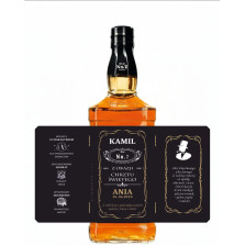 Etykieta na Whisky Chrzest Prezent dla Ojca Chrzestnego 0,5L 0,7L 1L