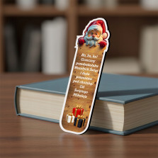 Zakładka świąteczna z własną dedykacją upominek Mikołajkowy dla dzieci