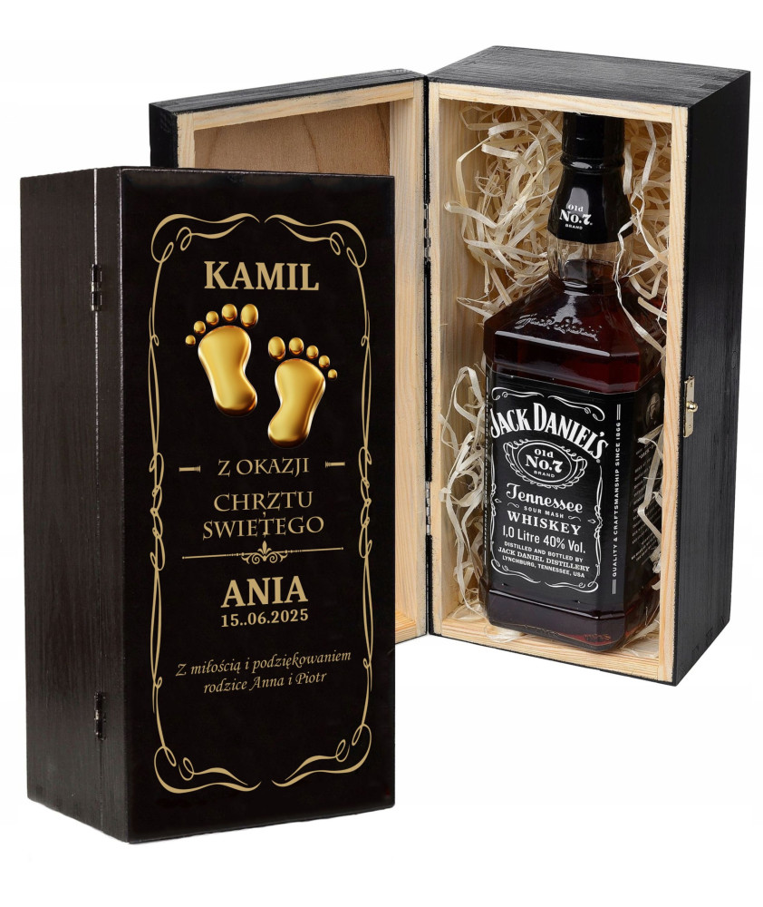 PREZENT PODZIĘKOWANIE DLA OJCA CHRZESTNEGO - PUDEŁKO Z GRAWEREM / BOX