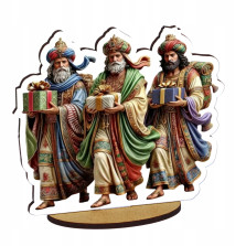 Szopka Bożonarodzeniowa drewniana 3D stajenka ze sklejki z figurkami