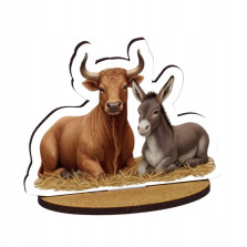 Szopka Bożonarodzeniowa drewniana stajenka ze sklejki z figurkami 59cm XXL