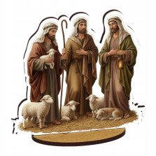 Szopka Bożonarodzeniowa drewniana stajenka ze sklejki z figurkami 59cm XXL