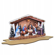 Szopka Bożonarodzeniowa 2D dekoracja świąteczna z motywem Świętej Rodziny