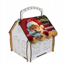 Upominek Mikołajkowy dla Dzieci Słodka Chatka personalizacja Pudełko Święta