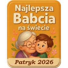 Personalizowany Magnes dla Babci Najlepsza Babcia na Świecie Imię Dziecka