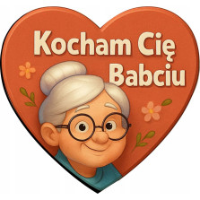 Magnes Kocham Cię Babciu Serce Prezent Dzień Babci 95×50 Upominek dla Babci