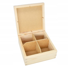 Prezent na Dzień Babci i Dziadka Pudełko na Herbatę z drewna HERBACIARKA