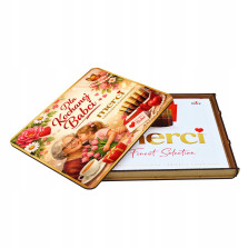Pudełko na czekoladki MERCI - Prezent na Dzień Babci 215x175x20