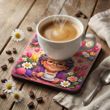 Podkładka pod kubek Dla Kochanej Babci 95x95 mm HDF Prezent Dzień Babci