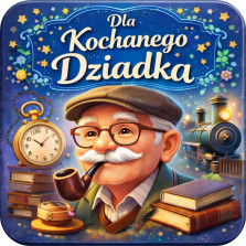 Podkładka pod kubek Dla Kochanego Dziadka 95x95 mm Prezent Dzień Dziadka