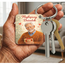 Brelok Najlepszy Dziadek Prezent na Dzień Dziadka Breloczek do Kluczy 44x50