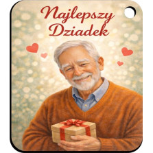 Brelok Najlepszy Dziadek Prezent na Dzień Dziadka Breloczek do Kluczy 44x50