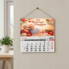 Prezent na Dzień Babci i Dziadka Kalendarz 2026 HDF | Druk UV | Zawieszany