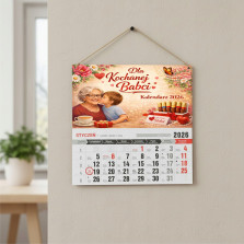 Prezent na Dzień Babci - Kalendarz 2026 | HDF | Druk UV | Zawieszany