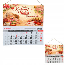 Prezent na Dzień Babci - Kalendarz 2026 | HDF | Druk UV | Zawieszany