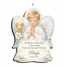 Magnes Podziękowanie Komunijne - Aniołek z imieniem | HDF | Personalizowany