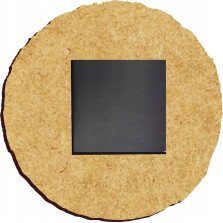 Magnes komunijny - podziękowanie dla gości | Motyw plastra drewna