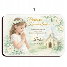 Podziękowania dla gości na Komunię MAGNES Personalizowany Prezent Upominek