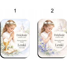 Podziękowania dla gości na Komunię MAGNES Personalizowany Prezent Upominek