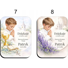 Podziękowania dla gości na Komunię MAGNES Personalizowany Prezent Upominek
