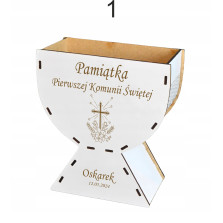 Pamiątka Pierwszej Komunii Kielich z Grawerem Imię Data Prezent Komunia
