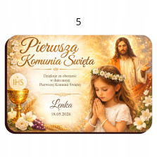 Podziękowania dla gości na Komunię MAGNES Personalizowany Prezent Upominek
