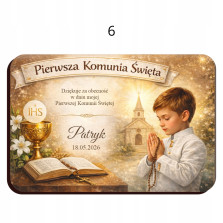 Podziękowania dla gości na Komunię MAGNES Personalizowany Prezent Upominek