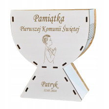 Pamiątka Pierwszej Komunii Kielich z Grawerem Imię Data Prezent Komunia