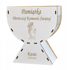 Pamiątka Pierwszej Komunii Kielich z Grawerem Imię Data Prezent Komunia