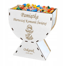Pamiątka Pierwszej Komunii Kielich z Grawerem Imię Data Prezent Komunia