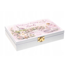 Prezent na Chrzest Święty sztućce dla dzieci grawer pudełko imię życzenia