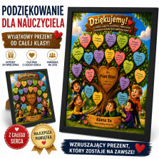 Podziękowanie dla nauczyciela ramka A4 prezent na zakończenie roku szkolneg