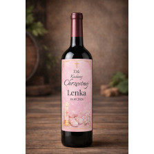 ETYKIETA NA BUTELKĘ WINA DLA MATKI CHRZESTNEJ CHRZEST ŚWIĘTY PERSONALIZOWAN