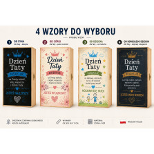 Skrzynka na alkohol dla Taty Dzień Ojca prezent dla Taty pudełko 4 wzory