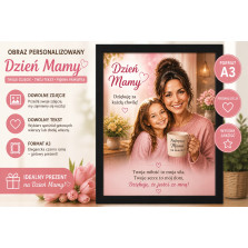 Obraz na Dzień Mamy A3 PERSONALIZOWA ze zdjęcia Karykatura Prezent dla mamy