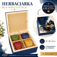 HERBACIARKA DLA NAUCZYCIELA PERSONALIZOWANA PREZENT NA ZAKOŃCZENIE ROKU
