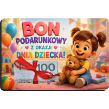 Bon Podarunkowy na Dzień Dziecka Koperta i Wstążka | Prezent dla Dziecka