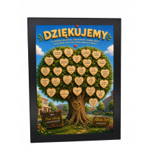 Podziękowanie dla nauczyciela ramka A4 prezent na zakończenie roku szkolneg