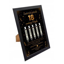 Ramka na 18 Urodziny Twoje Ostatnie 800+Personalizowany Prezent z Imieniem