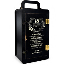 Skrzynka na Whisky Prezent na 18 30 40 50 60 Urodziny, Emeryta, Kawalerskie