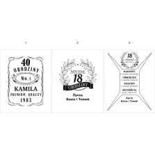 BAREK KANISTER NA WHISKY PERSONALIZOWANY PREZENT NA 18 3040 50 60 URODZINY